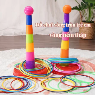 Nhẫn Trẻ Em Đồ Chơi Jenga Bộ Tháp Ném Nhẫn Đạo Cụ Trò Chơi Đồ Chơi Giáo Dục