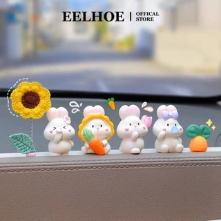 EELHOE [New Arrivlas] Thỏ Cho Bảng Điều Khiển Xe Hơi, Bàn Làm Việc, Văn Phòng - Phụ Kiện Trang Trí Bảng Điều Khiển Xe Hình Thỏ Dễ Thương miiki_vn