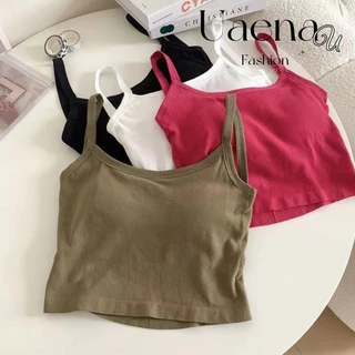 Uaenau Camisole, Áo nữ không tay cay, Thời trang có miếng đệm ngực Hip Hop Backless Summer Tube Top Street