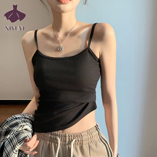 Xiyuyi Áo Vest Nữ Maill Slim Back Không Tay Mỏng Ống Top