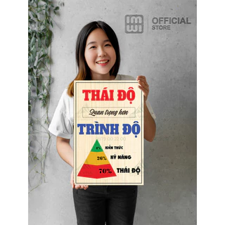 Tranh động lực Thái Độ Quan Trọng Hơn Trình Độ GIMI TDL09