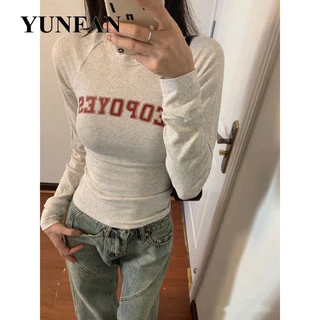 YUNFAN áo phông áo thun nữ croptop baby tee Fashion Popular Casual Vintage WTX24400MH 14Z240403