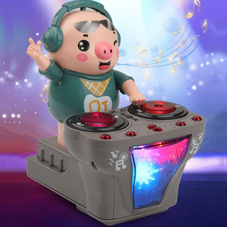 [Giảm Giá] Drive Piglet Dynamic Music Party Đèn Nhiều Màu Sắc Hát Nhảy Múa Đồ Chơi Điện