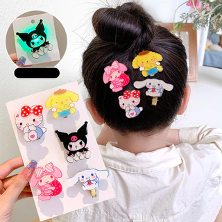 Kẹp Tóc Hình Chú Chó Sanrio Kuromi Cinnamon Đáng Yêu Cho Bé