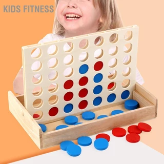Kids Fitness Trò chơi bảng 4 liên tiếp Câu đố xếp hàng gỗ tương tác giáo dục sớm trò dành cho trẻ em