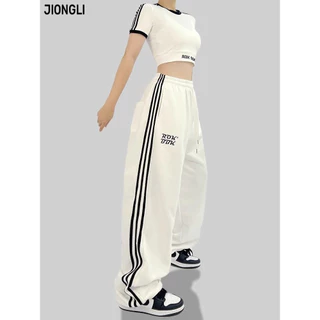 JIONGLI quần thể thao dài thể thao mùa xuân hè Popular casual Korean Chất lượng cao WGK2410T39 5Z240201