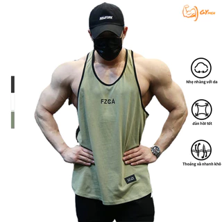 [Gymen] Áo Vest thể thao nam Fitness Brothers Training Basketball Wear Áo thun Cotton hình chữ I Chạy cơ bắp