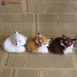 Molandogo Mô Phỏng Mini Mèo Thỏ Cáo Cú Mô Hình Sang Trọng Đồ Chơi Trẻ Em Sinh Nhật Giả Động Vật Búp Bê Trang Trí Nhà E1G8