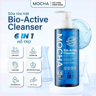 Sữa Rửa Mặt Mocha Bio Active Cleanser  300ml Dịu Nhẹ Lành Tính, Cho Cả Da Dầu Mụn Nhạy Cảm