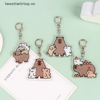 Móc Khóa Hình Capybara Hoạt Hình Dễ Thương