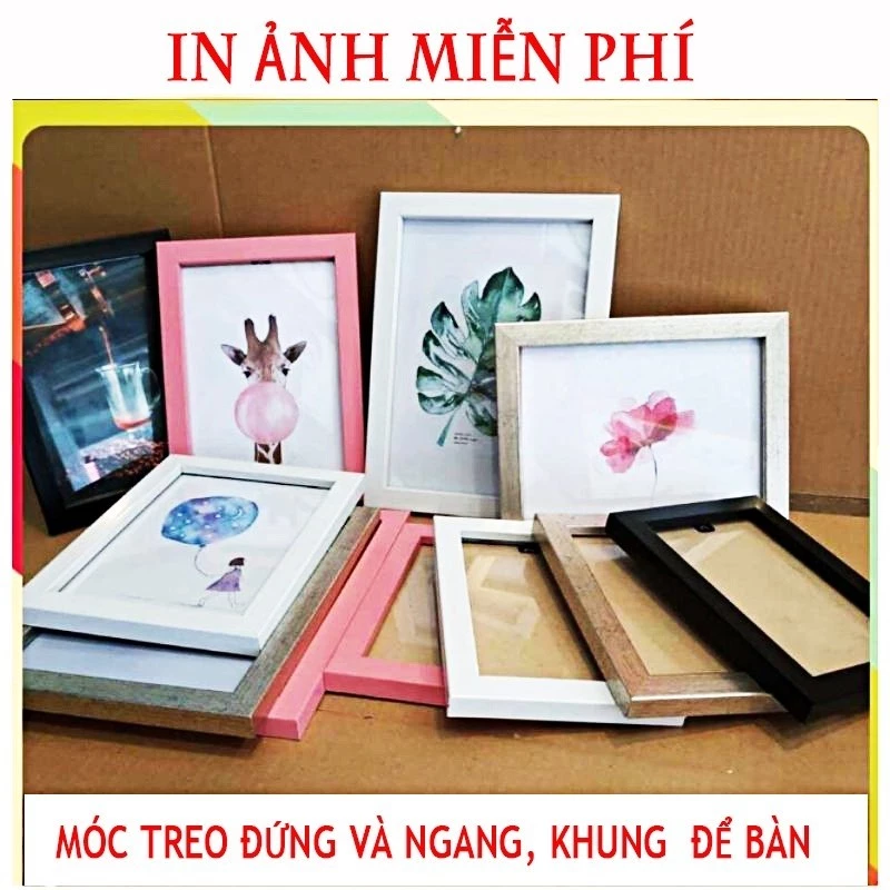 [IN ẢNH MIỄN PHÍ] Khung tranh - khung ảnh treo tường, để bàn meca 10x15, 15x20, 20x30,30x40 Tại Nghệ Thuật Việt Siêu rẻ