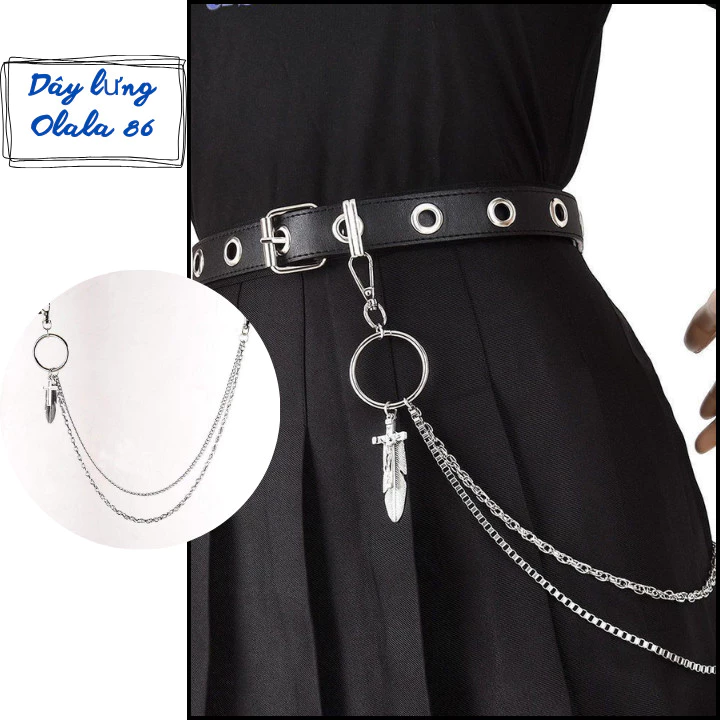 Combo Xích Treo Quần Chain bán rời , Xích kèm thắt lưng lỗ[Mua 1 tặng 1] phụ kiện quần áo nam nữ cá tính Oll262