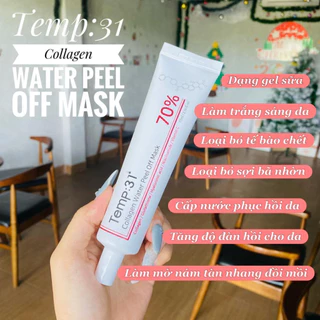 Peel da, collagen water peel of mask TEMP:31 chứa 70% COLLAGEN THỦY PHÂN