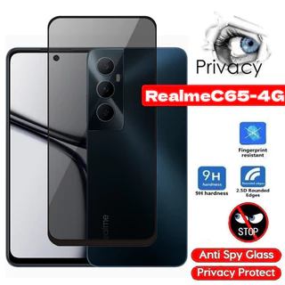 Dành Cho Realme C65 4G 2024 Chống Gián Điệp Toàn Diện Riêng Tư Kính Cường Lực Peek Bảo Vệ Màn Hình Full RealmeC65 C 65 Ống Kính Máy Ảnh Chống Gián Điệp Ống Kính Lớp Chống Trầy Xước 9H Độ Cứng