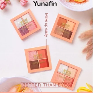 Yunafin Phấn Mắt Mờ, Bảng Phấn Mắt Chống Mồ Hôi Chống Thấm Nước, Mỹ Phẩm Lâu Dài Thời Trang Chuyên Nghiệp Trộn Bảng Nữ