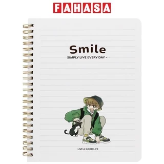 Sổ Lò Xo Bìa Bồi A5 - Kẻ Ngang - 200 Trang 80gsm Smile - Hải Tiến 6744 - Mẫu 4