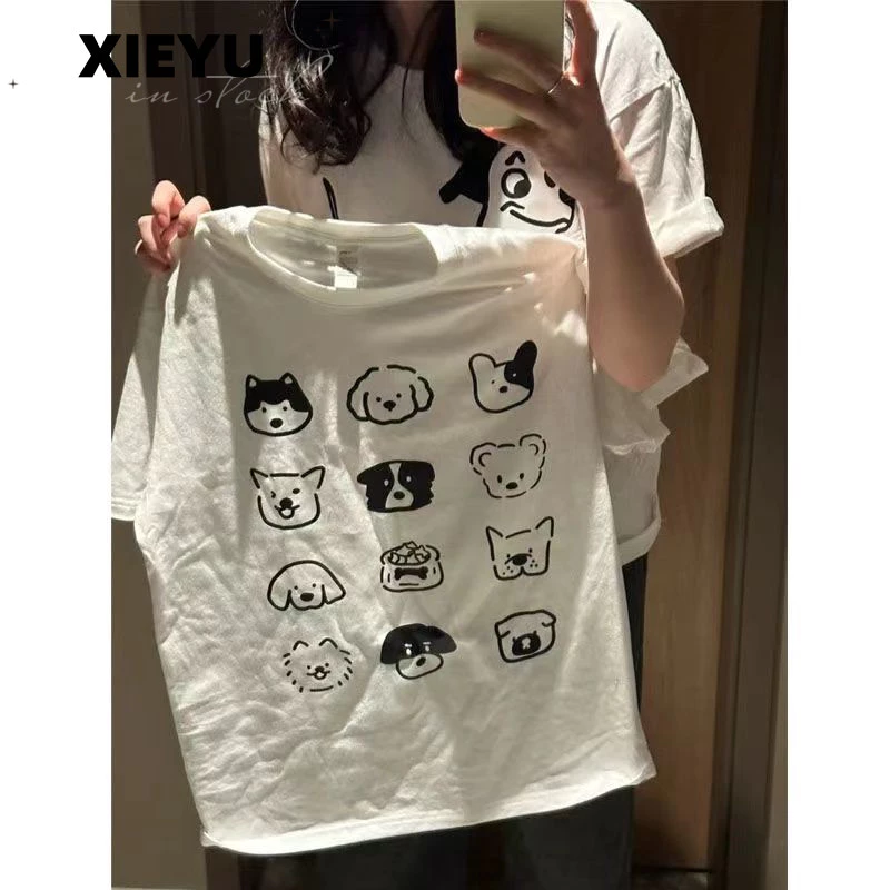 XIEYU áo phông áo thun nữ croptop baby tee Korean Vintage Xu hướng Stylish WCS24308H1 12Z240320