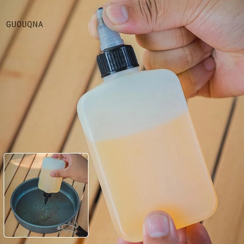 Guouqna 2 / 5 Chiếc 120ml Chai Đựng Dầu Ô Liu Cho Cắm Trại Với Twist Top Chống Rò Rỉ Bóp Gia Vị Chai Cho Dầu Gia Vị GUOUqna