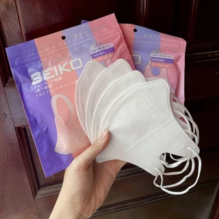 Thùng 100 Cái Khẩu Trang 5D Mask SEIKO Hàng Chính Hãng Vải Không Dệt 3 Lớp Lọc Bụi Mịn