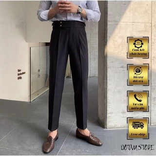 Quần Âu Nam Sidetab Cạp Cao 2 Khuy - Phong Cách Hàn Quốc Menswear Pants