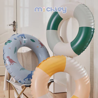 Michley Xiaolu ins dày trẻ em Đan Mạch retro sọc bơi ô liu bơm hơi cho bé vòng nách anh đào nổi vòng