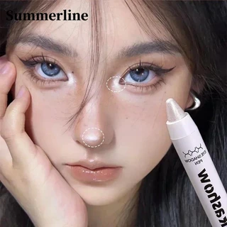 Brightening Lying Silkworm Highlighter Pen Pearlescent Matte White Sliver Eyeliner Lasting Smooth Eyeshadow Stick Facial Makeup