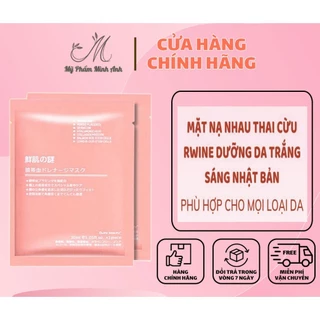 Lẻ 1 Miếng Mặt Nạ Nhau Thai Cừu Rwine Dưỡng Trắng Da Nhật Bản Măng đặt