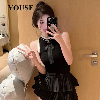 YOUSE Áo Sơ Mi áo sơ mi nữ áo kiểu hàn quốc dramatic trendy Tinh tế phong cách WCS2430QIQ 13Z240327