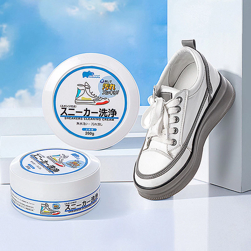 Sáp đánh trắng giày, Làm sạch giày nhanh chóng, tiện lợi, Vệ sinh đồ da 260g