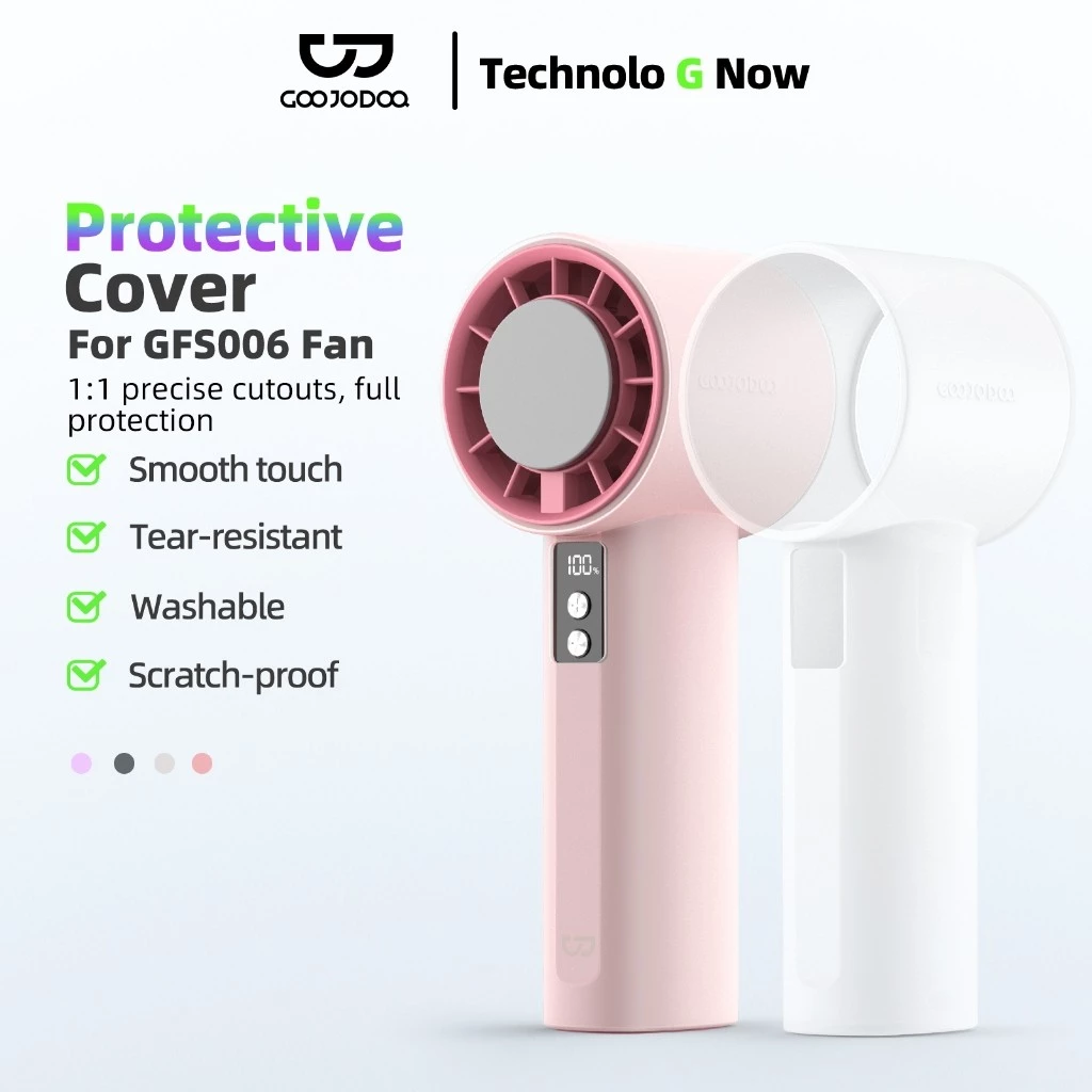 Goojodoq Mini Quạt Bảo Vệ Vỏ Silicon Có Thể Giặt Turbo Jet Tốc Độ Cao Áp Dụng Cho 2025 GFS006 Mới
