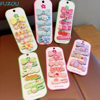 Fujiou 6 Cái / bộ My Melody BB Clip, Kawaii Candy Color Cinnamoroll Kẹp Tóc Mini, Phim Hoạt Hình Mini Phong Cách Hàn Quốc Kẹp Tóc Kuromi Barrettes Set Trang Điểm