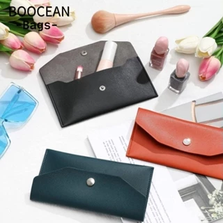 BOOCEAN Ví phong bì, Ví đựng tiền mặt Autton, Hộp đựng thẻ tên bằng da PU cổ điển dành cho nữ