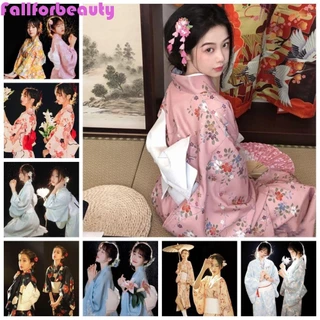 Fallforbeauty Kimono truyền thống Nhật Bản, Váy Kimono cô gái Sakura châu Á phong cách Nhật Bản, Áo choàng tắm Yukata in hoa sang trọng phong cách Nhật Bản
