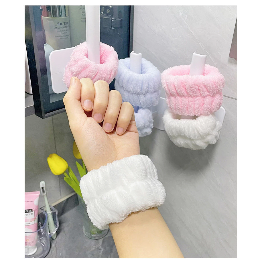 Băng Đô Đeo Cổ Tay Rửa Mặt Tránh Ướt Màu Pastel Cho Nữ [ Hỏa Tốc HCM ]