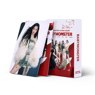 Album BABY MONSTER PHARITA Photocard BABYMONSTER Stuck In The Middle Lomo Card 55 Cái / hộp