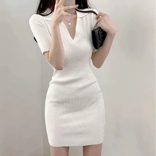 Váy Đen Cho Nữ 2024 Quần Áo bó sát Người Phụ Nữ Trắng Váy Ngắn Bodycon Tím Mini Bán Một Mảnh Xxl Bông Tai Kẹp Retro Rời X