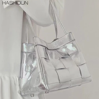 Hashidun Túi đeo chéo nữ đeo vai cao cấp dệt cảm giác thích hợp thiết kế túi đựng bánh bao máy tính xách tay