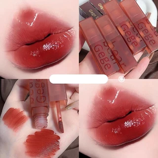 PESSLOK Gege Bear Matte Velvet Lipstick Lâu trôi Son bóng Tint Lip Makeup