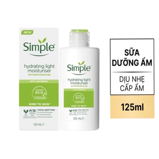 Sữa Dưỡng Da Simple Cho Da Nhạy Cảm Kind To Skin Hydrating Light Moisturiser 125ml