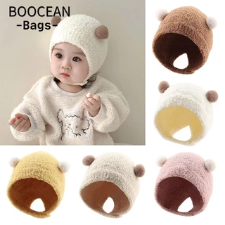 Mũ beanie mùa thu đông BOOCEAN, Mũ beanie trẻ em dễ thương ấm áp, Mũ sang trọng Hip Hop dày hoạt hình Bonnet ngoài trời