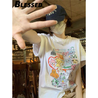 Blessed áo phông áo thun nữ croptop baby tee Thể thao Comfortable Cute INS WCS2430IE1 12Z240321