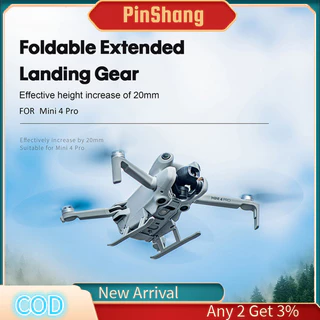 Pinshang Drone Landing Gear Phần mở rộng có thể gập lại Phát hành nhanh Chân mở rộng nâng cao Tương thích với DJI Mini 4 Pro