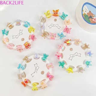 Back2life Móng Vuốt Tóc Mini, Phụ Kiện Tóc Trong Suốt Ngôi Sao Tóc Cua Kẹp, Retro Tóc Đồ Trang Trí Tóc Barrettes Hoa Mini Vuốt Tóc Nữ