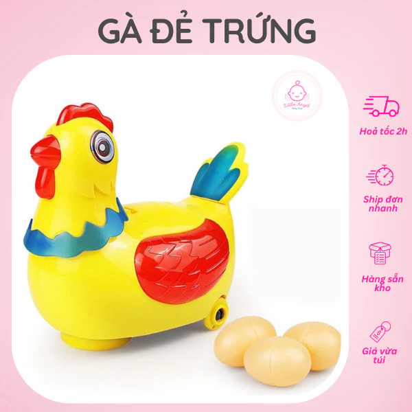 Đồ Chơi Gà Đẻ Trứng Có Nhạc Có Đèn Đáng Yêu Cho Bé