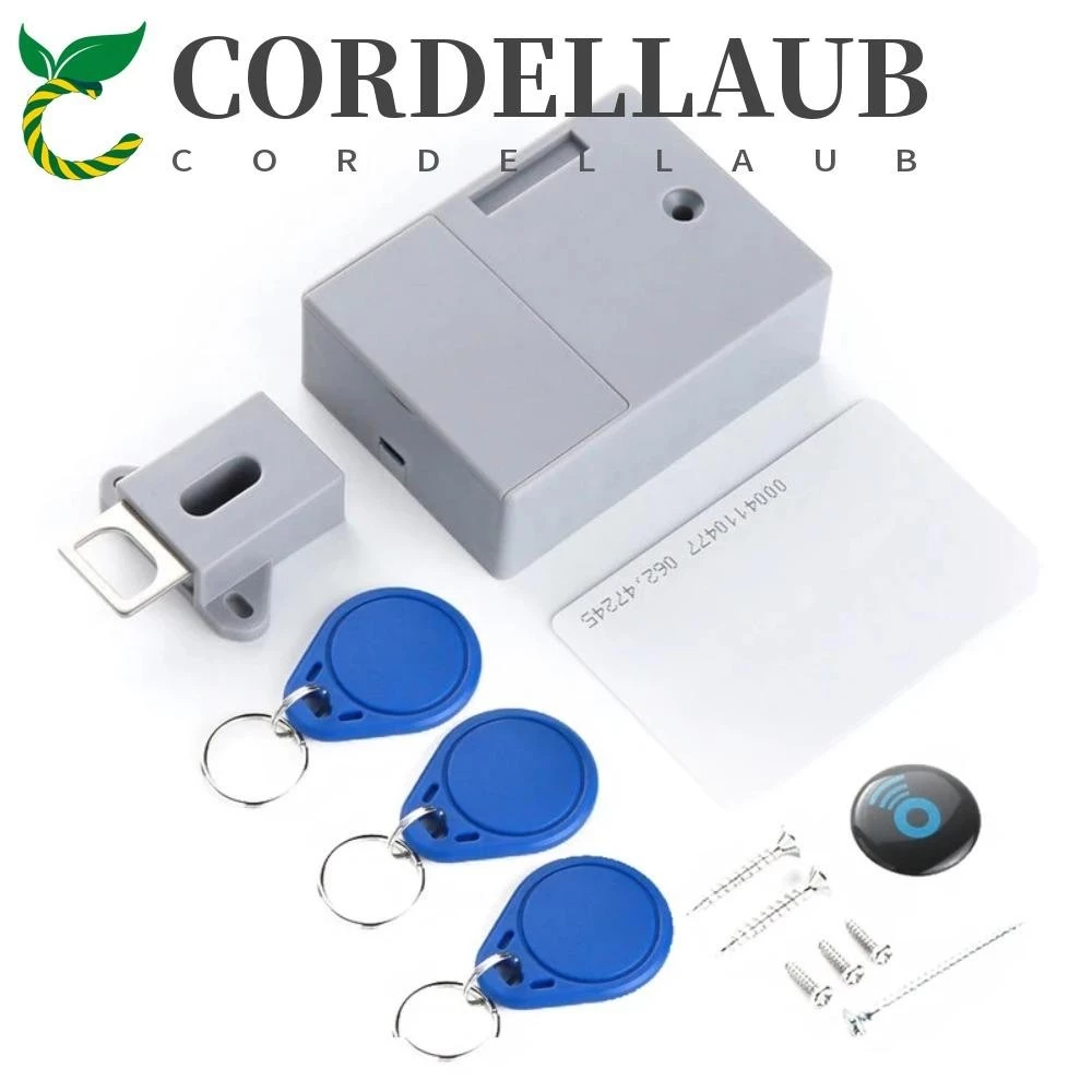 Khóa cảm biến vô hình CORDELLAUB, Khóa thông minh cảm biến thẻ IC RFID điện tử, Phần cứng nội thất Khóa ngăn kéo không cần chìa khóa bền tiện lợi tại nhà