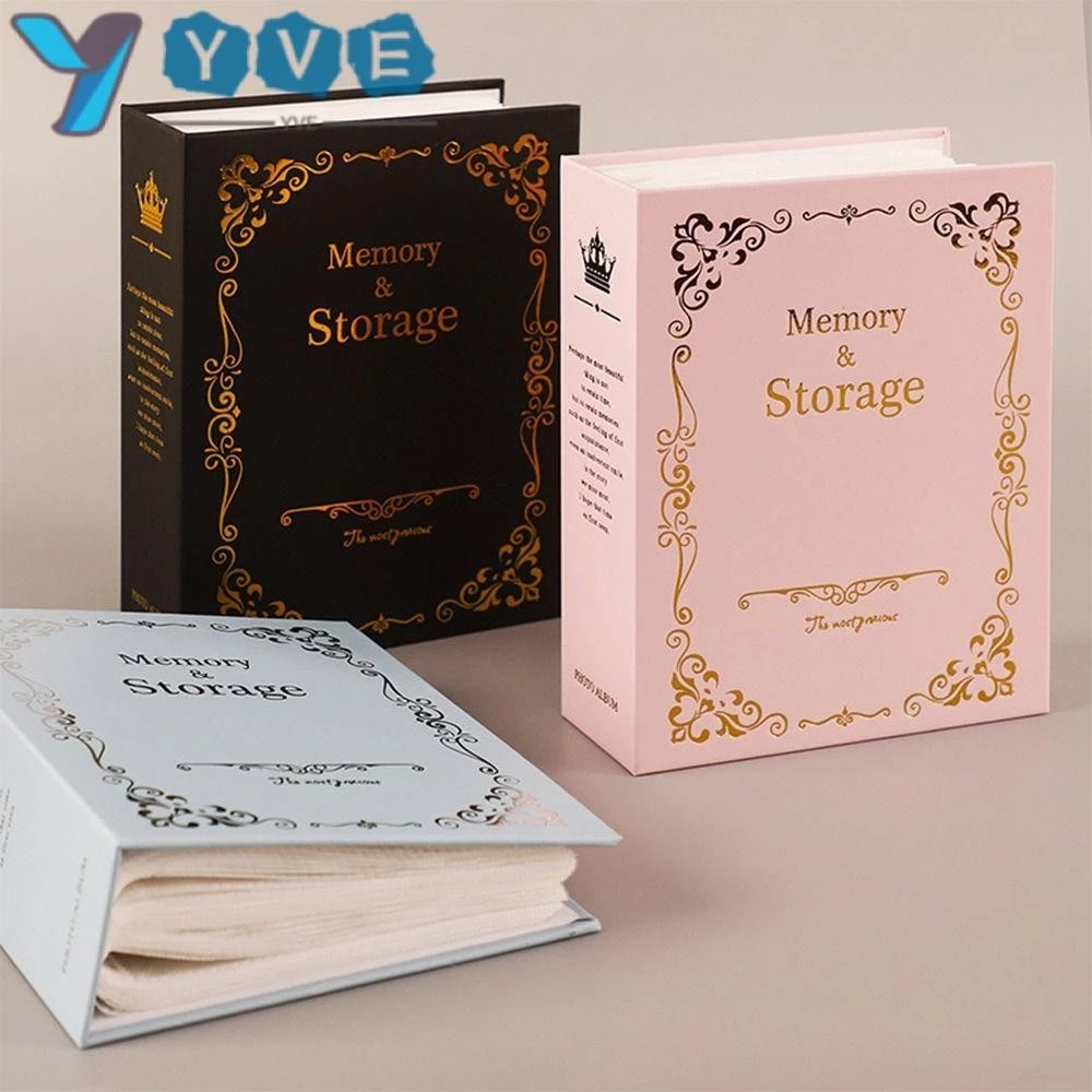 Album ảnh YVE, Sách sưu tập ảnh loại chèn DIY, 100 túi ảnh 6 inch Giá đỡ thẻ ảnh dập nóng