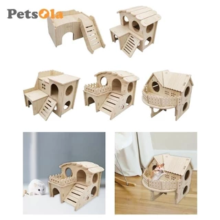 Petsola Hamster Nhà và Nơi ẩn náu Trang trí môi trường sống Cabin Hamster Hamster Nơi ẩn náu cho động vật nhỏ Chuột Gerbils Lùn Hamster Chuột