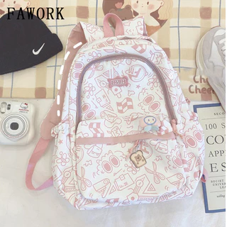 Apanese và Hàn Quốc Ba Lô Dễ Thương Nữ Sinh Hoạt Hình Schoolbag Túi Du Lịch Graffiti Mới