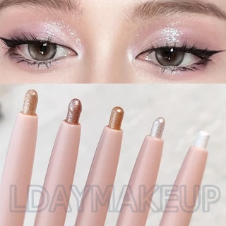 Bút phấn mắt giun lụa nằm lấp lánh không thấm nước / Mặt Eye Matte Shimmer Highlight Makeup Pigment / Kim cương lâu trôi tự nhiên Sáng bóng Bút chì bóng mắt / Mỹ phẩm trang điểm mắt