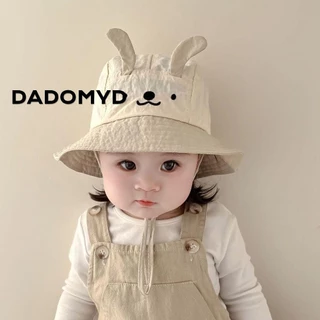 DADOMYD Trẻ Em Mũ Xô, Mũ Chống Nắng Cotton Hoạt Hình Trẻ Em, Vành Lớn Nhiều Màu Mũ Đi Biển Cắm Trại Ngoài Trời